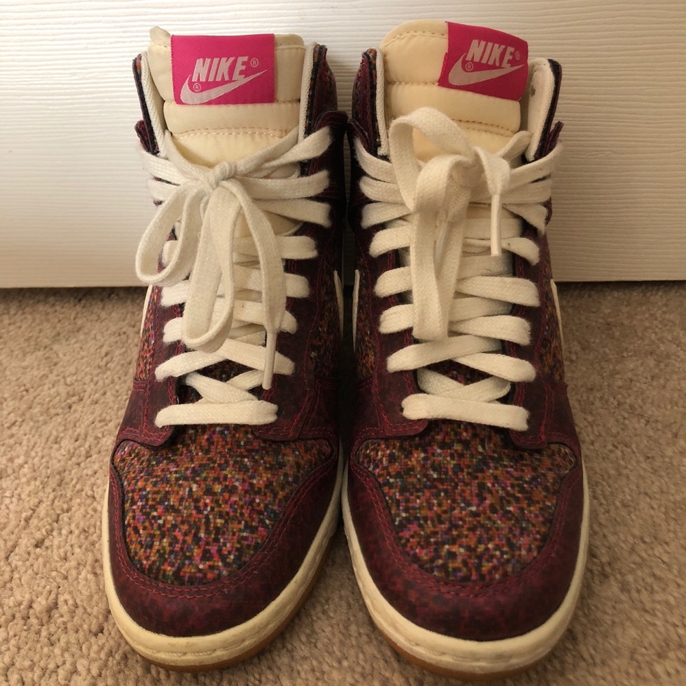 Nike Dunk Sky Hi Wedge Sneakers / size 6.5